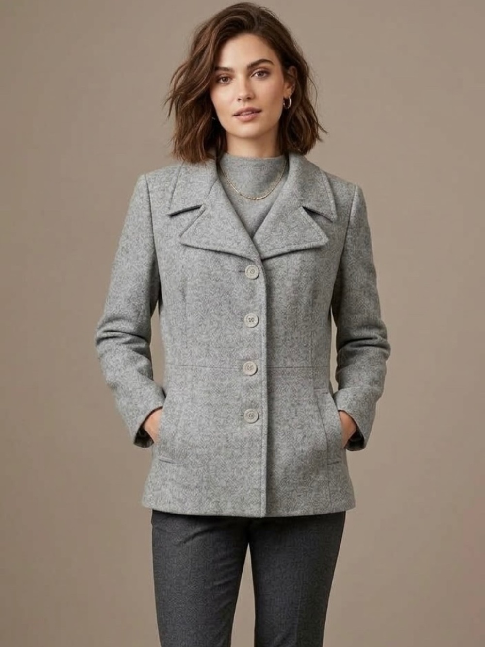 Express Wool Winter Pea Coat Blazer Jacket